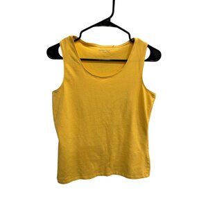 Amber Sun Yellow Round Neckline Tank Top SZ Small